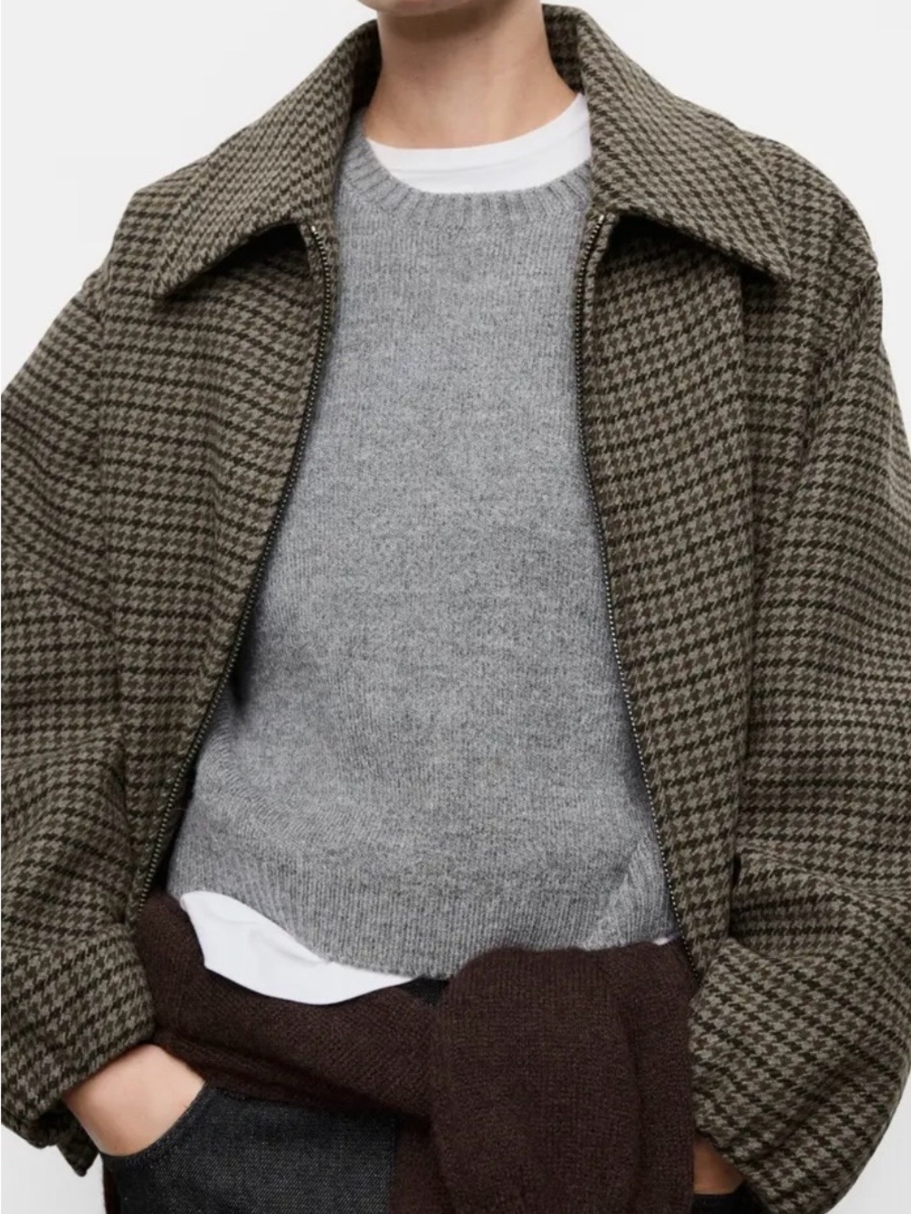 Mango Houndstooth wool jacket